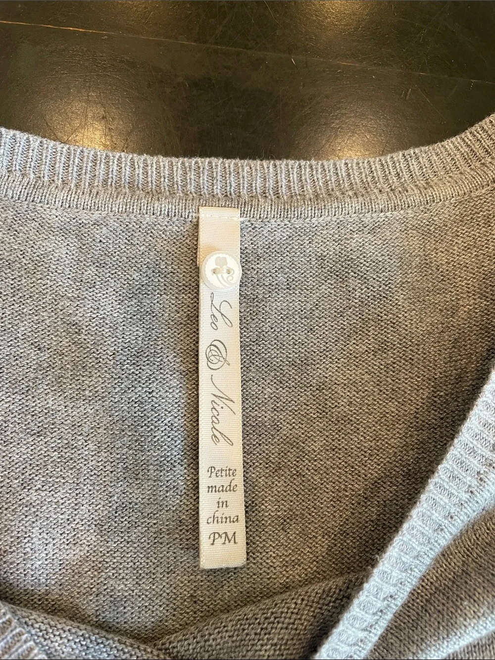 Grey cardigan sweater and sleeveless sweater set medium like new